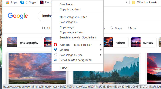 Firefox's Set as desktop background option