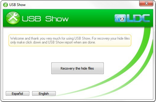 Software to show hidden files: USB show