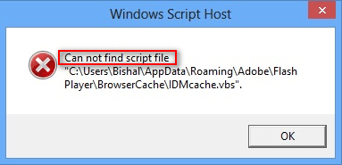 Windows script host error on windows 10