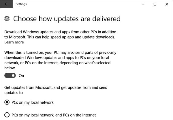 Selection of Windows Updates