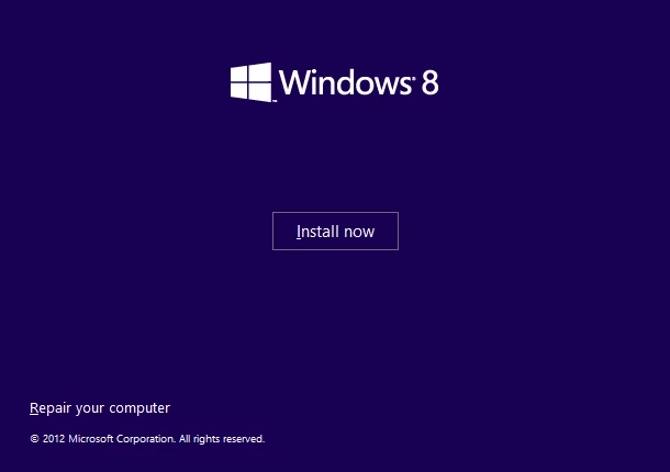 Click Repair your computeron Windows 8