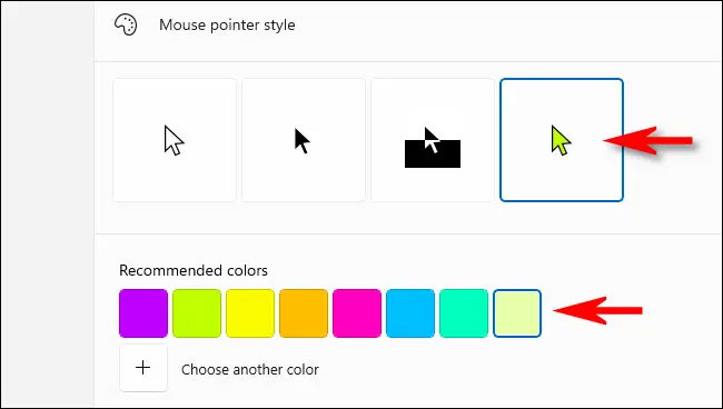 Select cursor color