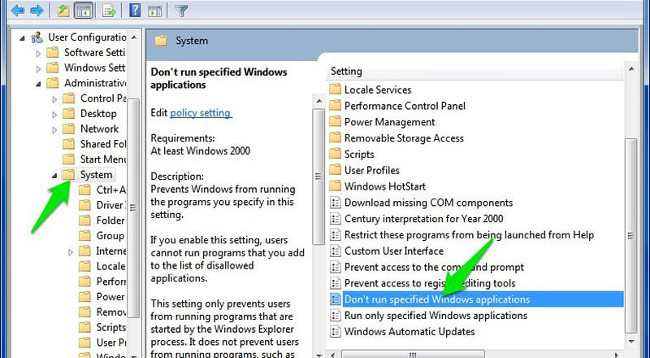 Prevent a detail application which is running