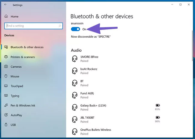 Check Bluetooth connection