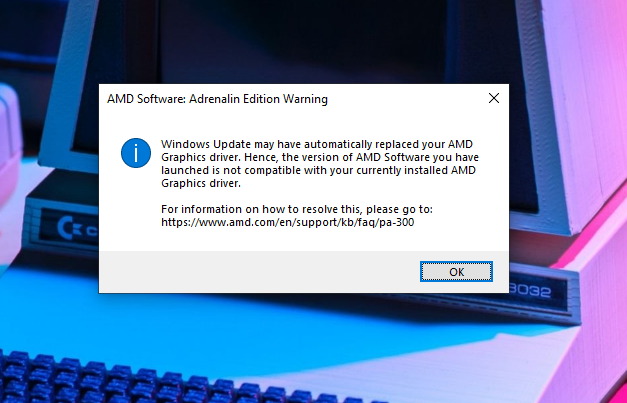 Windows 11 AMD driver error